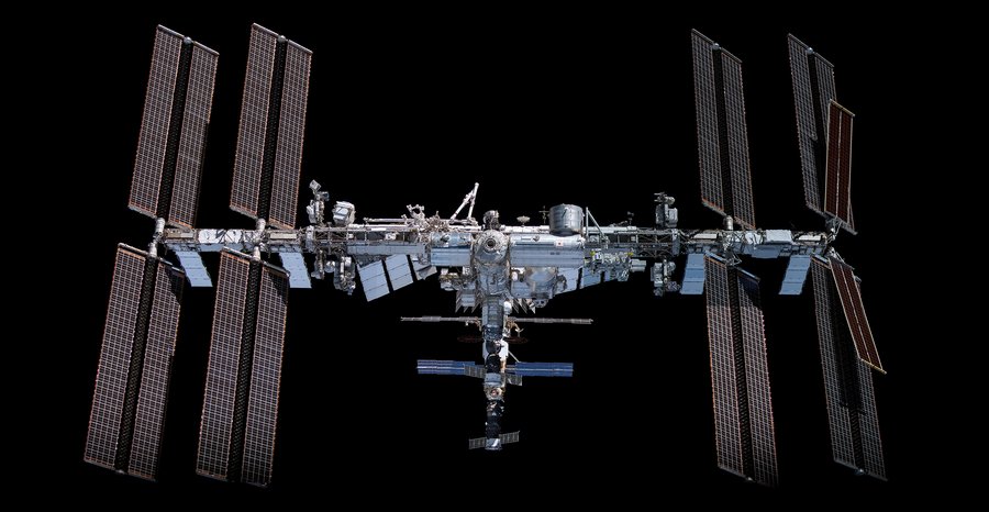 Archive photo: the International Space Station, in a NASA mosaic of pictures taken from a departing SpaceX Crew Dragon capsule in November 2021.