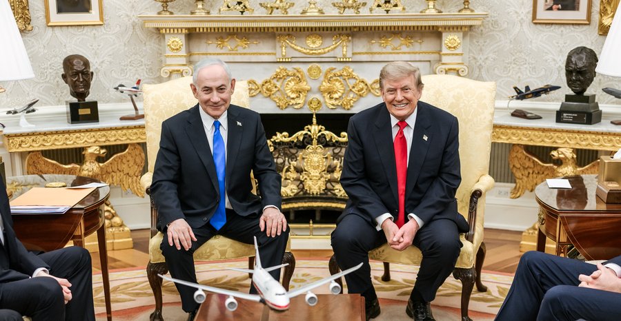 Israeli Prime Minister Benjamin Netanyahu, left, with President Trump in the Oval Office in July 2026.