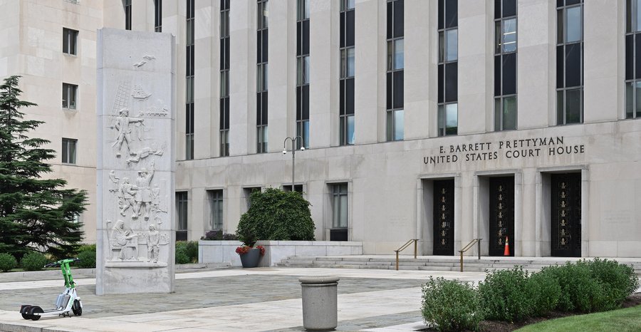 The E. Barrett Prettyman U.S. Courthouse in Washington, which houses the U.S. District Court for the District of Columbia, in July 2026.