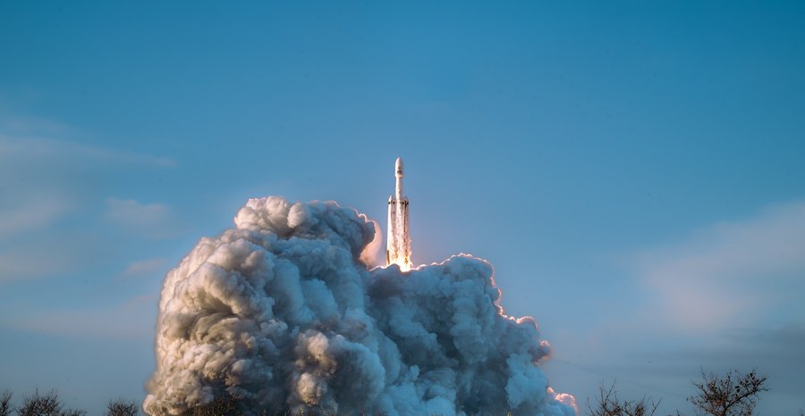 NASA's Nancy Grace Roman Space Telescope lifts off atop a SpaceX Falcon Heavy rocket from Kennedy Space Center in Florida in August 2026.
