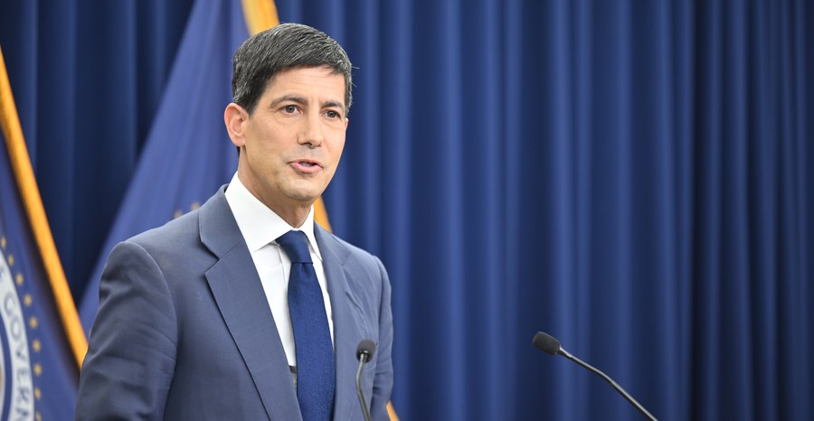 Federal Reserve Chair Kevin Warsh answers reporters' questions after a Fed policy meeting in Washington in June 2026.